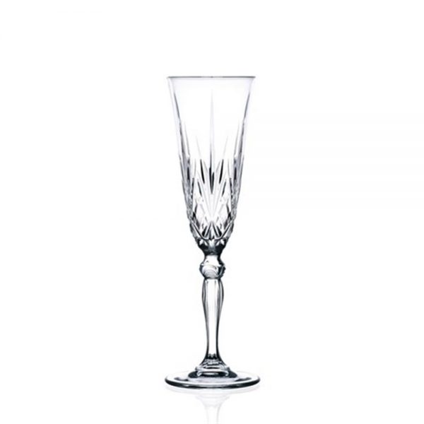 crystal champagne glass hire