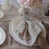 natural linen napkin wedding hire taupe