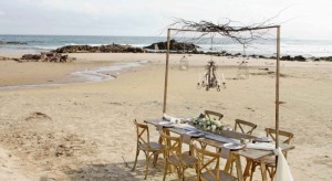Intimate wedding dining on Birubi Beach Port Stephens
