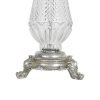 silver glass candle holder hire